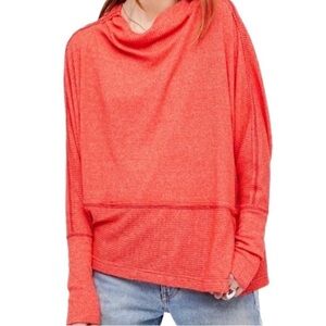 We The Free Cherry Oversized Ribbed Londontown Thermal Size Small